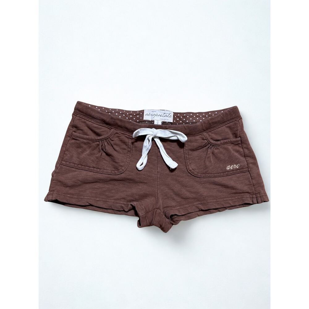 Vtg Y2K Aeropostale Brown Low Rise Micro Mini Shorts